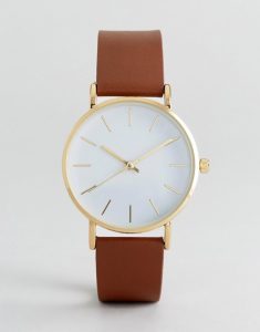 new look leather clean strap watch 1
